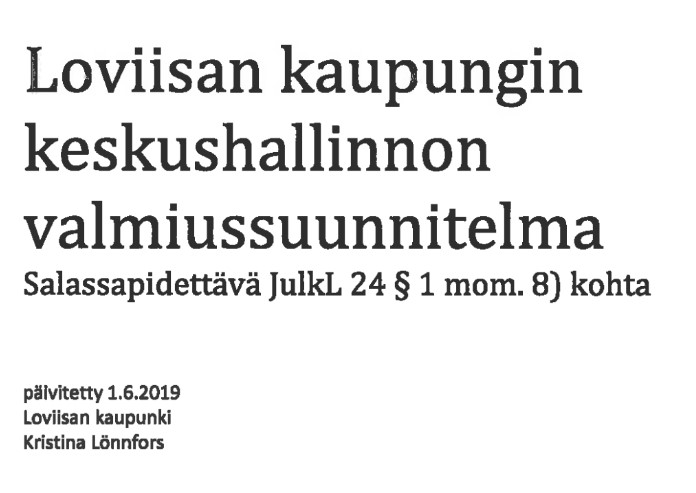 Read more about the article Ydinvoimalakaupunki Loviisan valmiussuunnitelman julkisuus, KHO:n ratkaisu