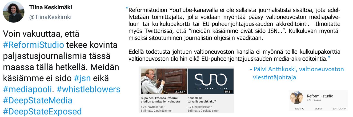 Read more about the article Reformi-studio hakee valtioneuvoston kanslian akkreditointia